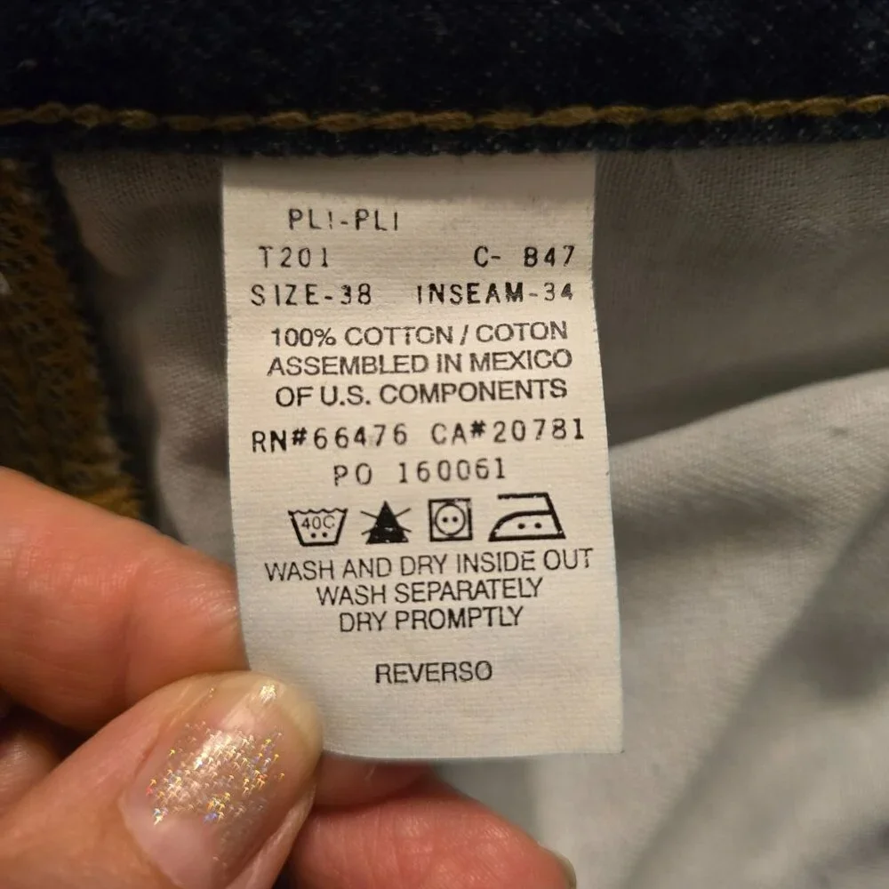 Y2K Tommy Hilfiger Mens Dark Denim Carpenter Jeans 38 Tool Pockets Relaxed 2000